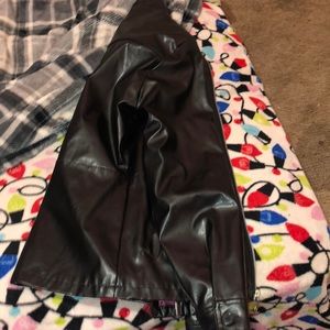 Black leather jacket